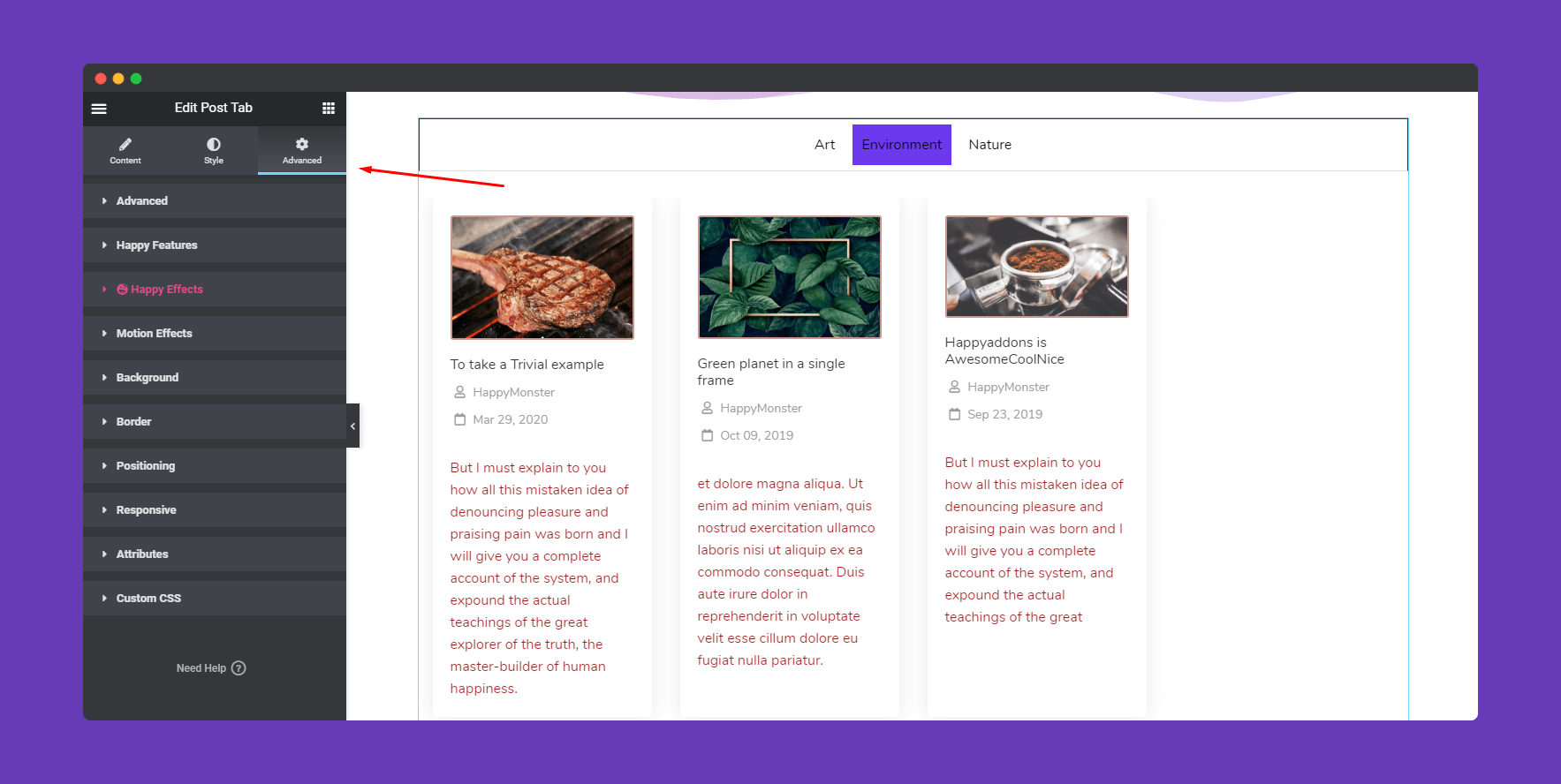 Post Tab Widget