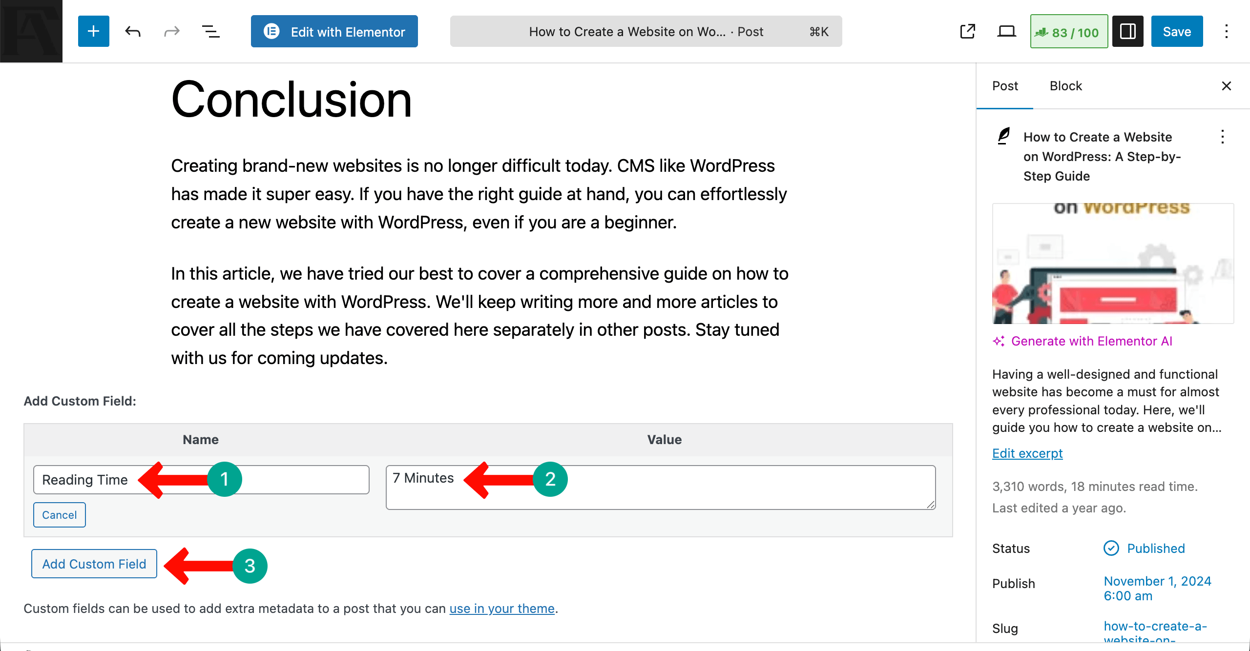 Custom Field Added