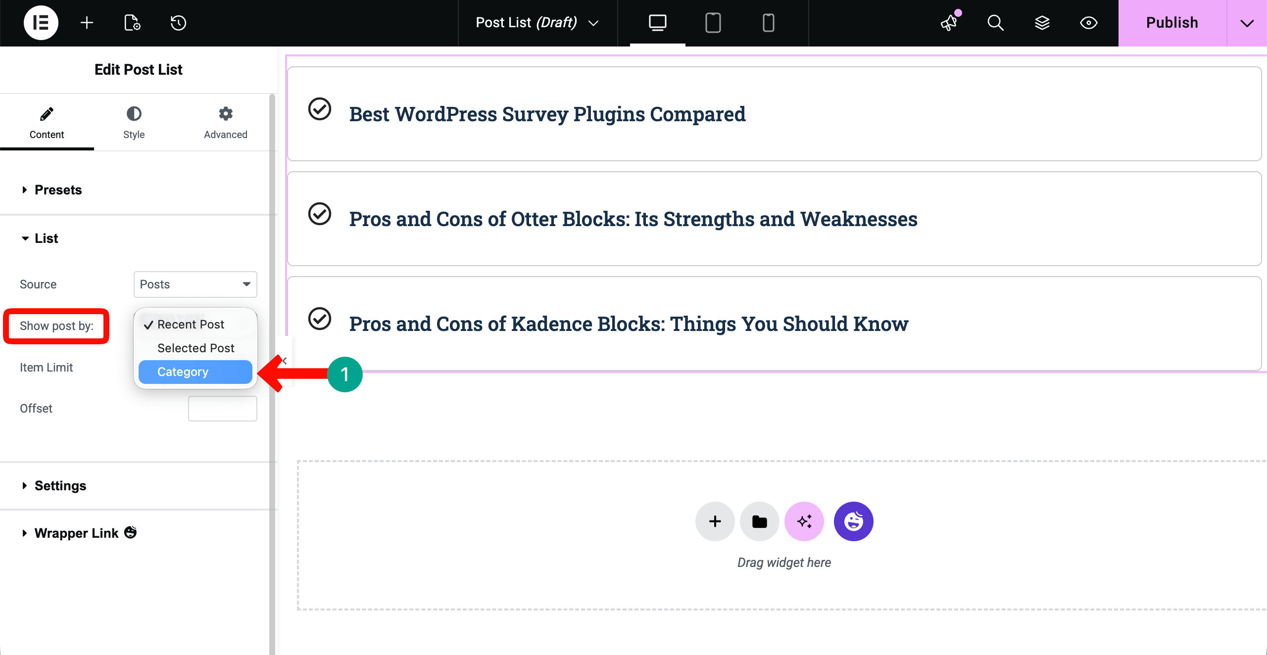 Show post by categories