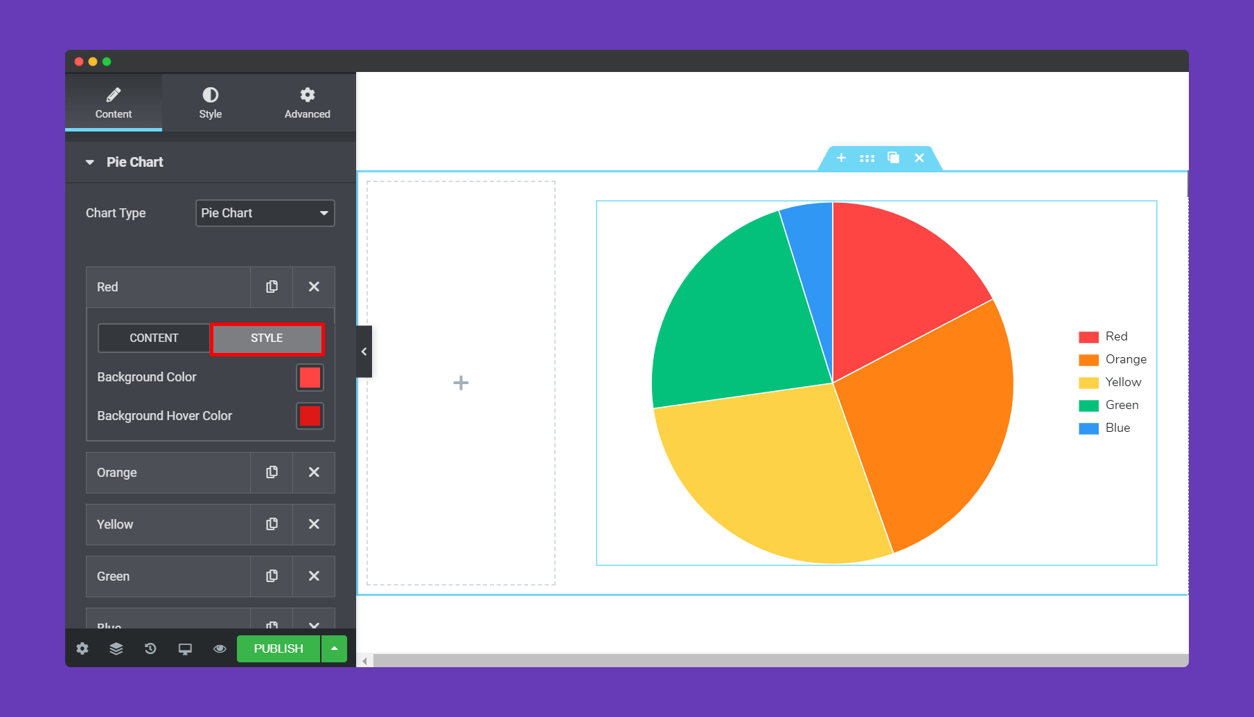 pie chart style