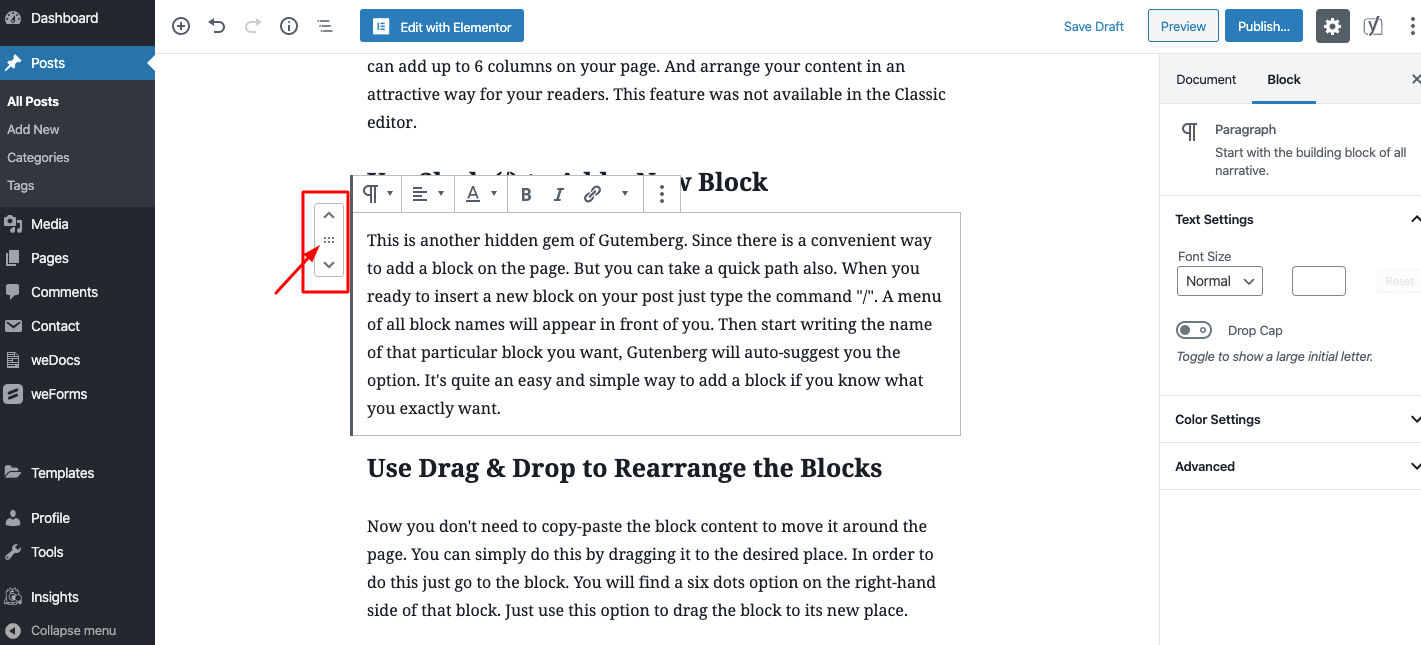 Rearrange the Blocks
