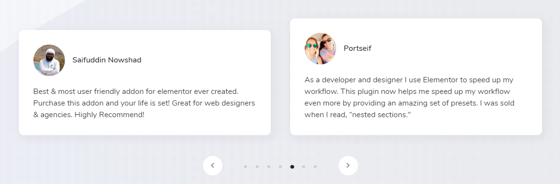 add testimonials in the landing page for proof