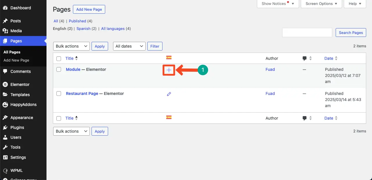 Translate the new global widget