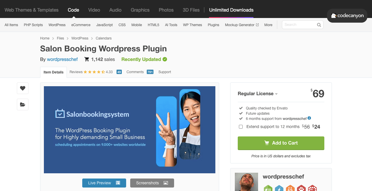 Salon Booking WordPress Plugin