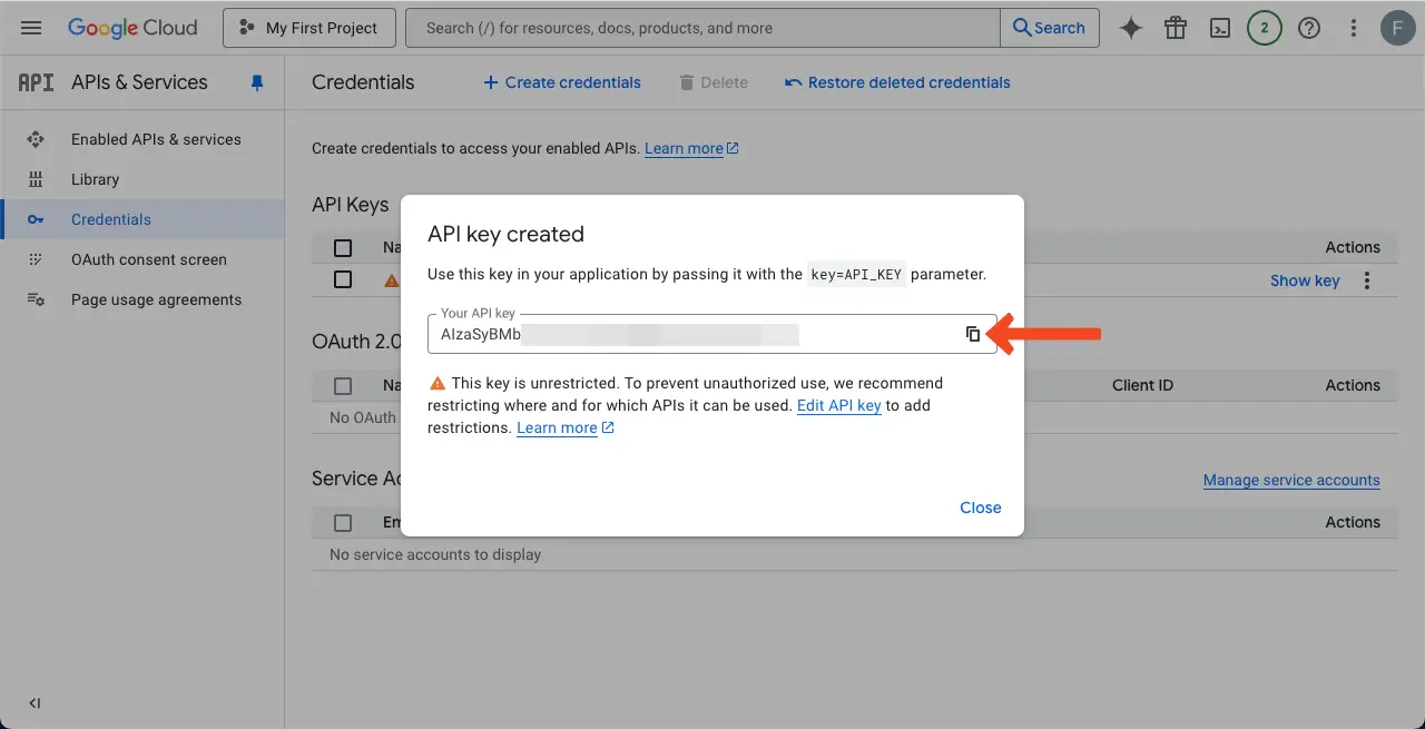 Get Your Google API Key