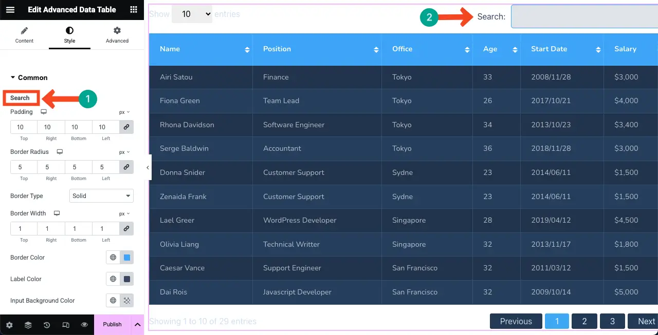 Stylize the search box