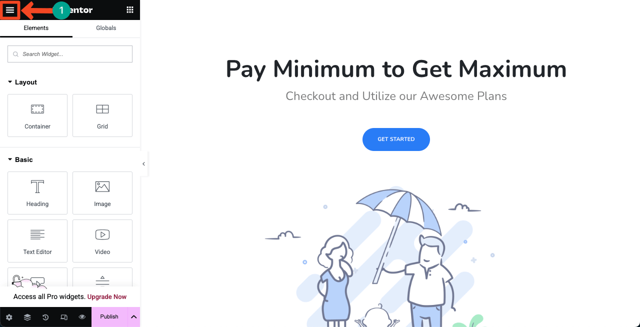 Go to Elementor's Site Settings