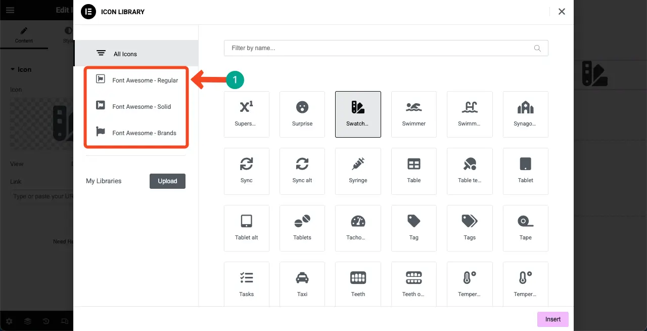 Elementor Icon Library