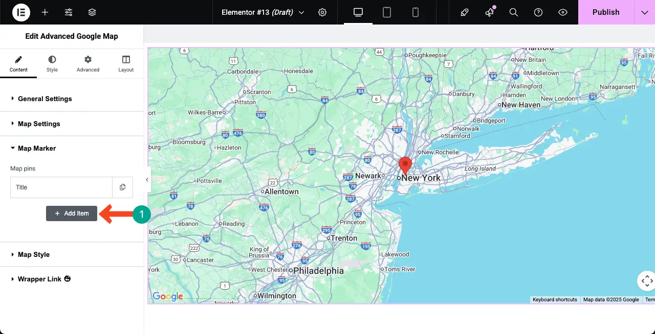 Add more pins to the Google Map