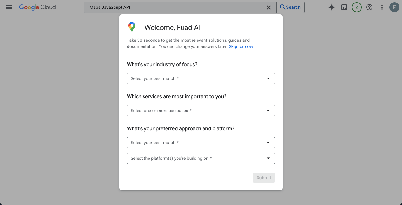 Fill in your industry-related information