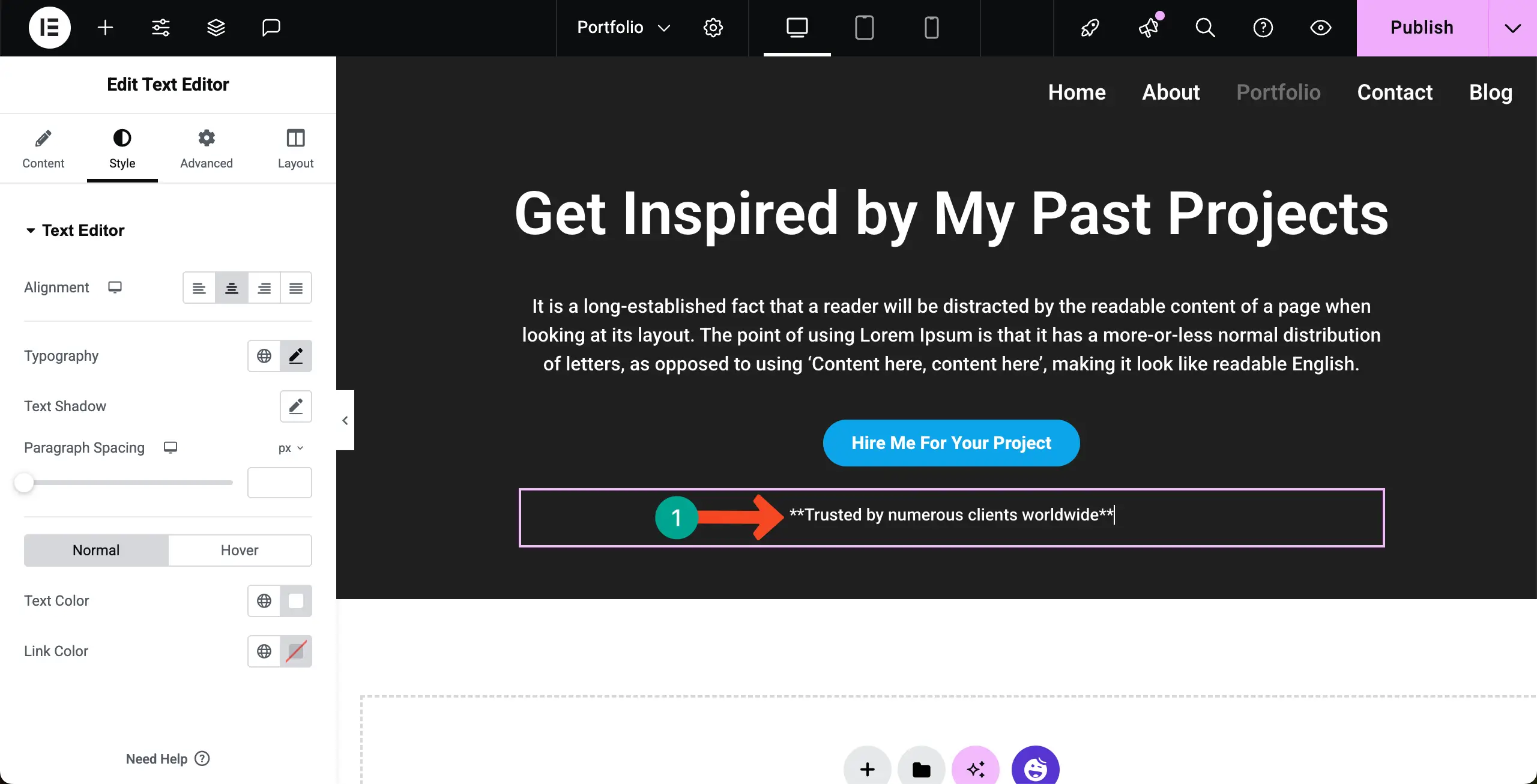 Added social proof to the portfolio page