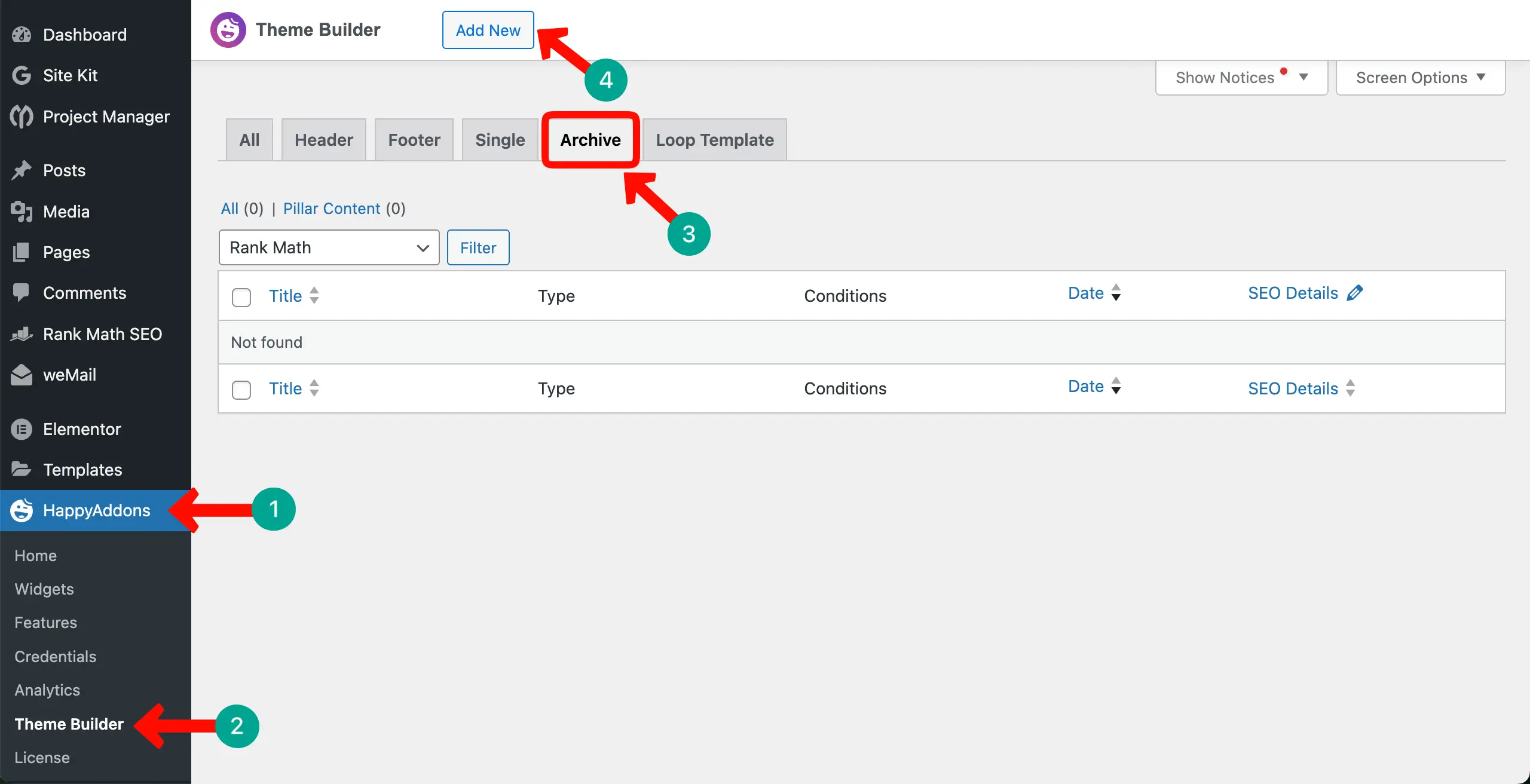 Create an Archive Page from the HappyAddons Theme Builder
