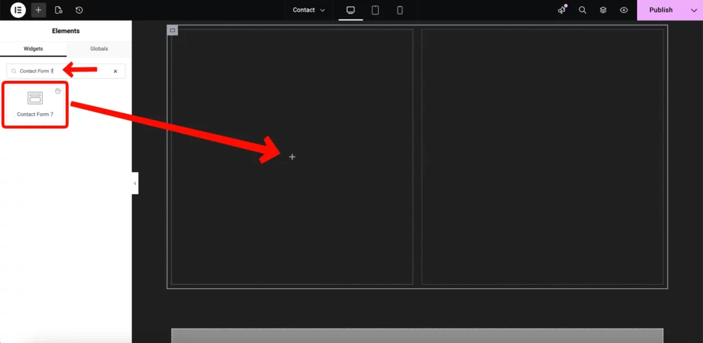 ADDING contact form 7