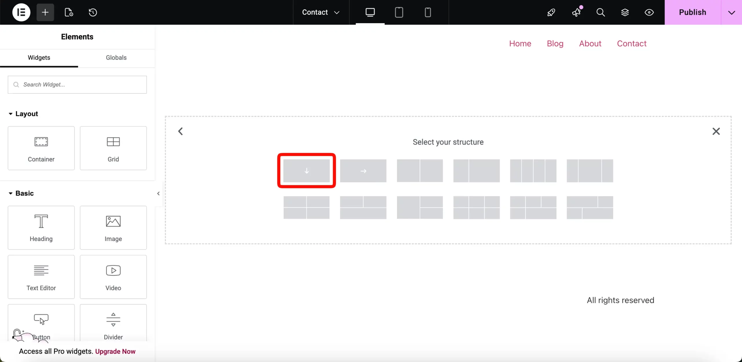 adding layout for contact page