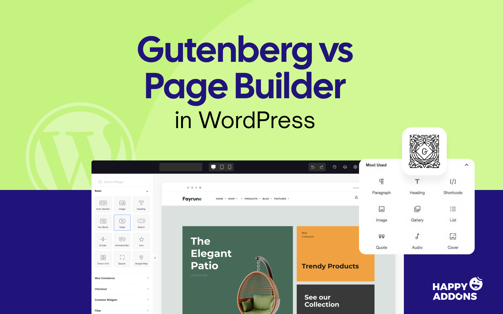 Gutenberg vs Page Builder