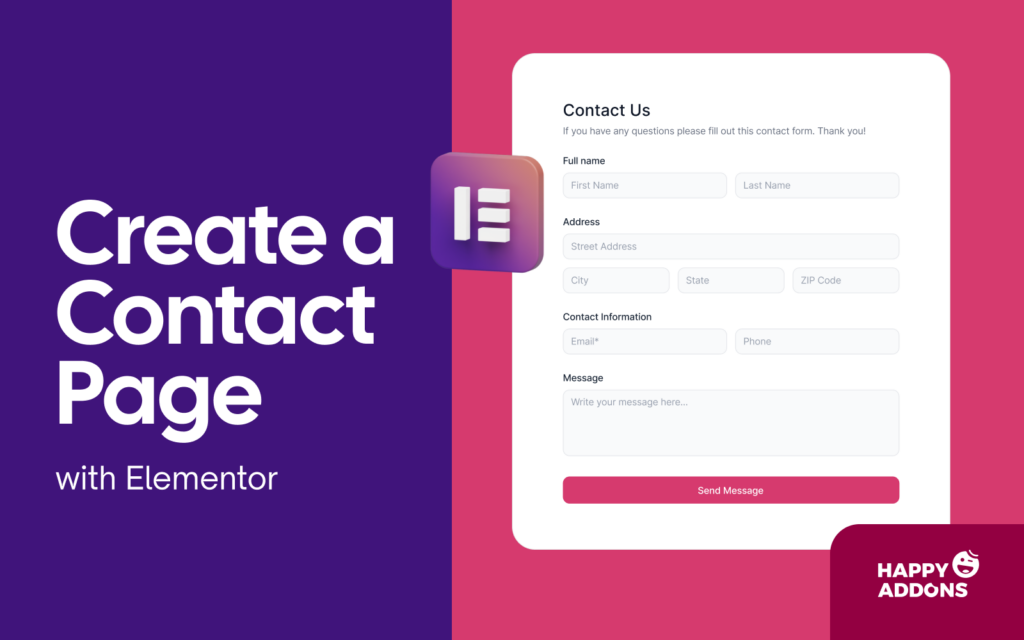 How to create a contact page